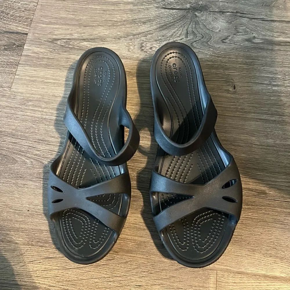 Crocs Womens Kelli Sandal W Black Size 11
